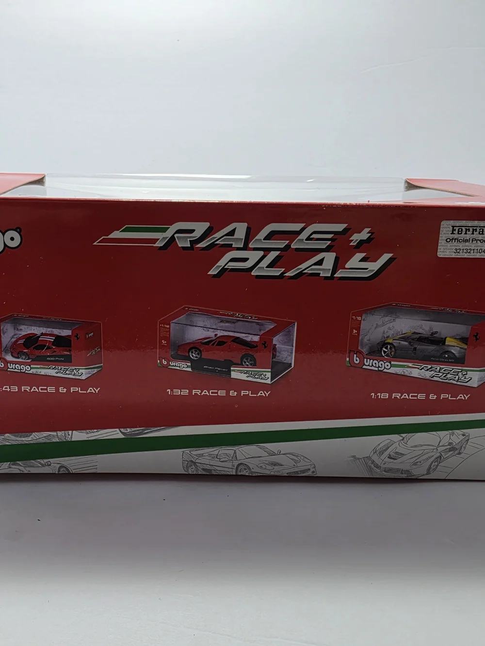 Bburago - 18-26001 - Race + Play - Ferrari 488 Pista - Scale 1:24 - Red